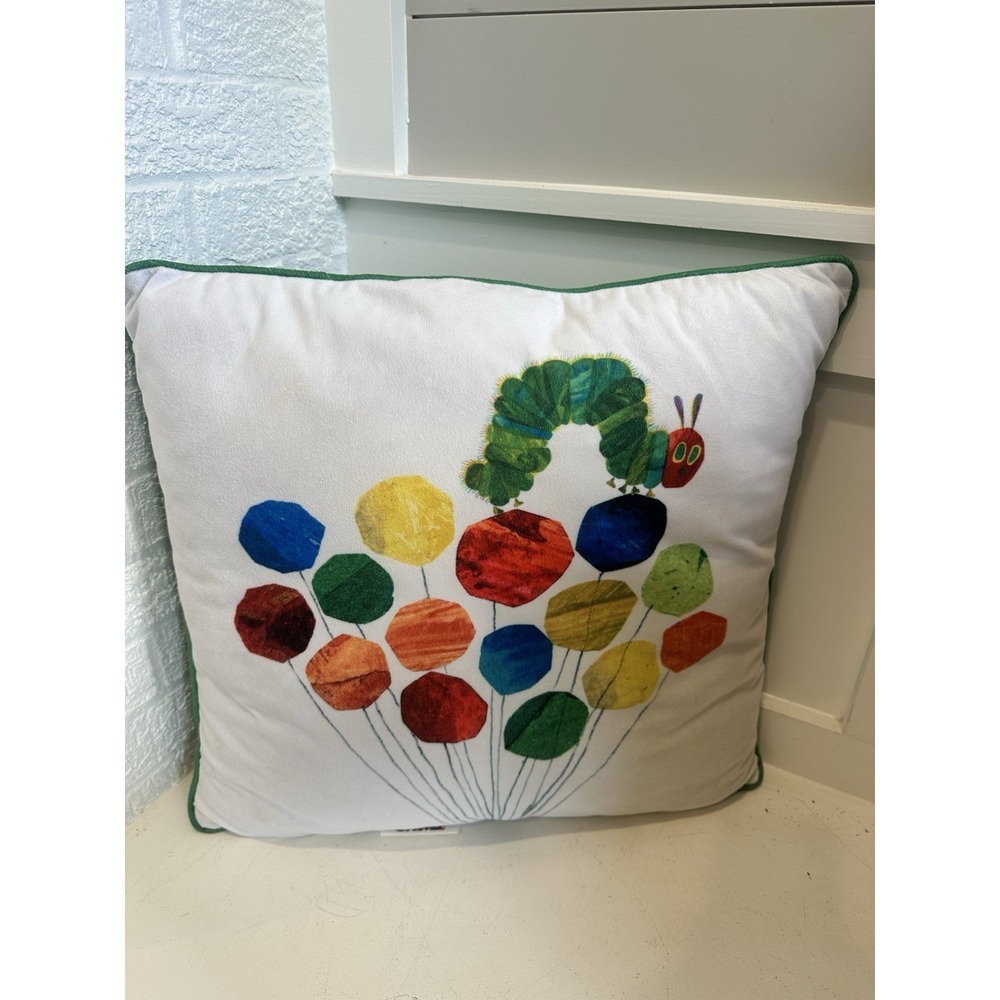 Eric‎ Carle throw pillow HUNGRY CATERPILLAR  18"X18"